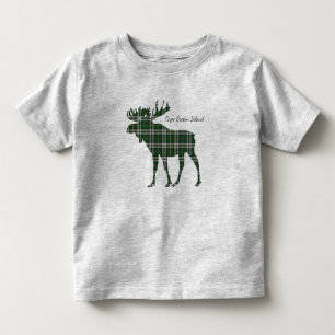 Bebé Camiseta de tartán de alce de la isla de Cabo Bret