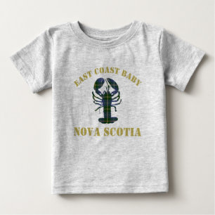 Bebé Camiseta de tartán de lobster de la costa este de 