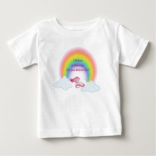 Bebé Camiseta de tee Girl con arcoiris y unicornio