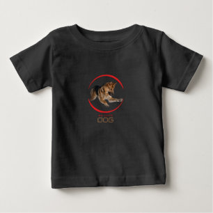 Bebé Camiseta de tela para bebés, camiseta con perro de