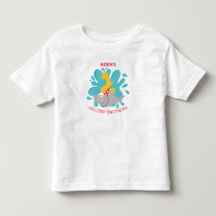 Bebé Camiseta de Tiburón de segundo cumpleaños