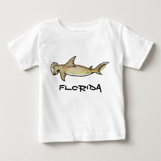 Bebé Camiseta de tiburón martillo de Florida (Anverso)