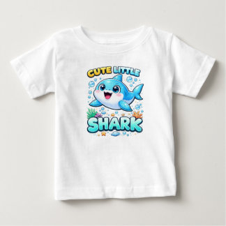 Bebé Camiseta de Tiburón Pequeño y Lindo para Niñas