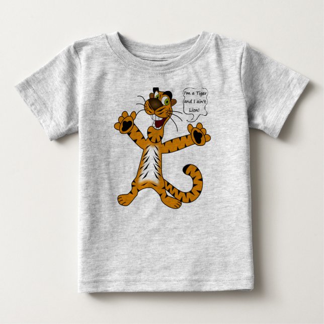 Bebé Camiseta de tigre Baby Pun (Anverso)