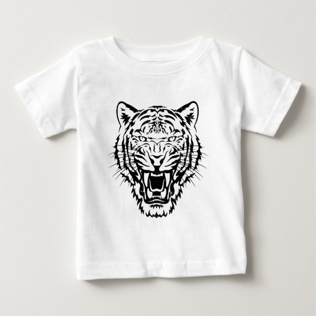 Bebé Camiseta de Tigre ruidosa (Anverso)
