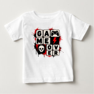 Bebé Camiseta de tipografía divertida para jugadores -