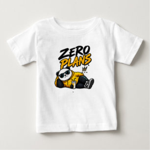Bebé Camiseta de tipografía divertida y relajada – Cero