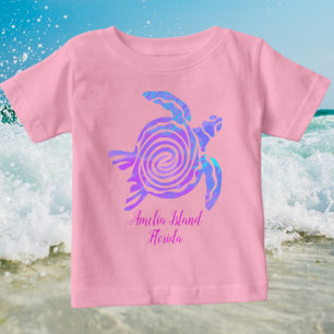 Bebé Camiseta de tortuga marina de la isla de Amelia