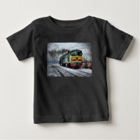 Camiseta de tren de vapor de locomotora antigua