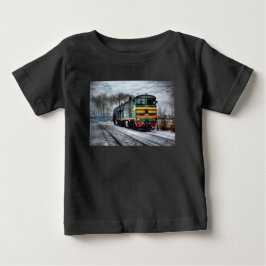 Bebé Camiseta de tren de vapor de locomotora antigua