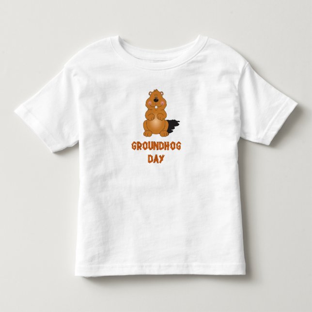 BEBÉ CAMISETA DE TREN DEL DÍA DE GROUNDHOG (Anverso)