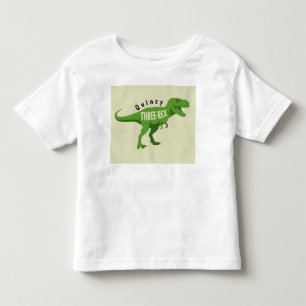 Bebé Camiseta de tres cumpleaños con cualquier nombre