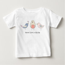 Camiseta de tres pequeña pájaros