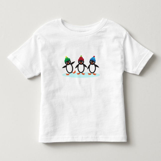Bebé Camiseta de trío de pingüino (Anverso)