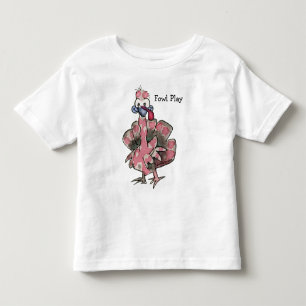 Bebé Camiseta de Turquía del rosa del dibujo animado
