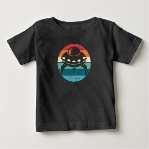 Bebé Camiseta De UFO Retro Sunset