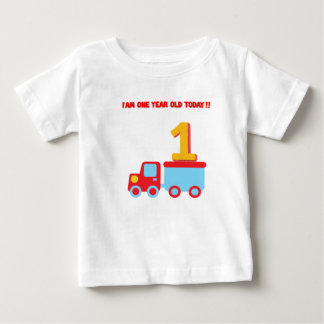 Bebé Camiseta de un año Cumpleaños feliz