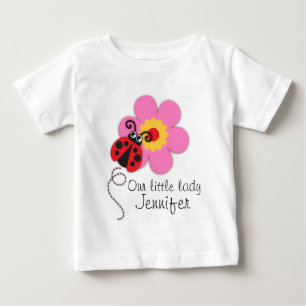 Bebé Camiseta de una mujer rosa roja chicas de mariquit