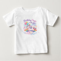 Camiseta de unicornio mágico de cumpleaños para ni