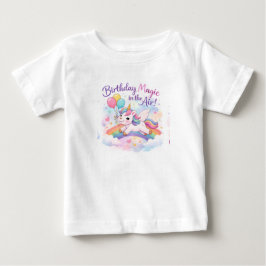 Bebé Camiseta de unicornio mágico de cumpleaños para ni