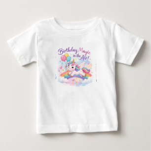 Bebé Camiseta de unicornio mágico de cumpleaños para ni
