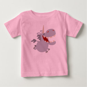 Bebé Camiseta de unicornio, Personalizado de la toothy