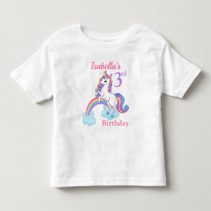 Bebé Camiseta de Unicornio por tercer cumpleaños