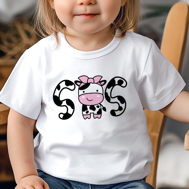 Bebé Camiseta de vaca para hermana niña Cumpleaños de n (Subido por el creador)