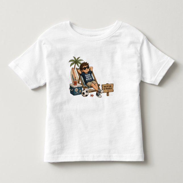 Bebé Camiseta de Vacaciones de Verano para Chicos Activ (Anverso)