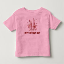 Camiseta de vela de cumpleaños linda para niños
