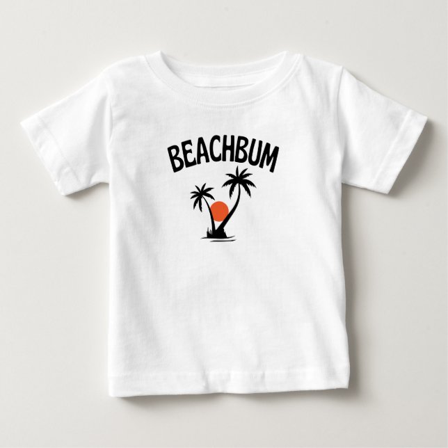 Bebé Camiseta De Verano De Beachbum Beach (Anverso)