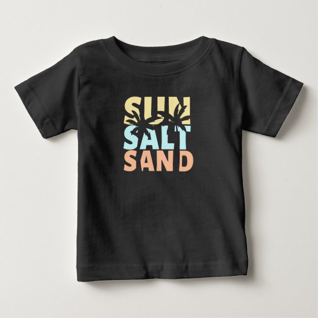 Bebé Camiseta de verano de Sun Salt Sand Beach (Anverso)