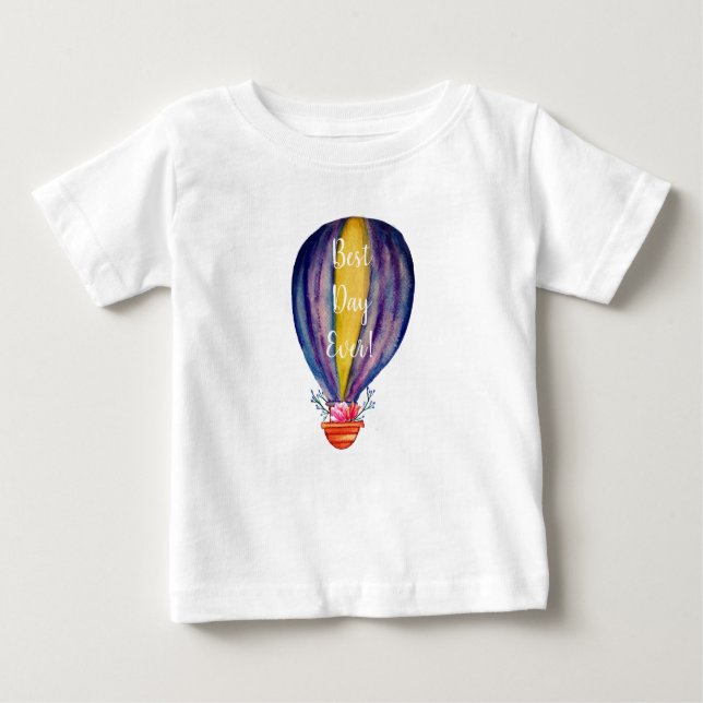 Bebé Camiseta de verano Guay Globo de aire caliente (Anverso)