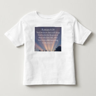 Bebé Camiseta de versículo de la Biblia para niños pequ