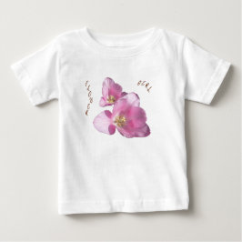 Bebé Camiseta de volantes para niña de flores tulipanes