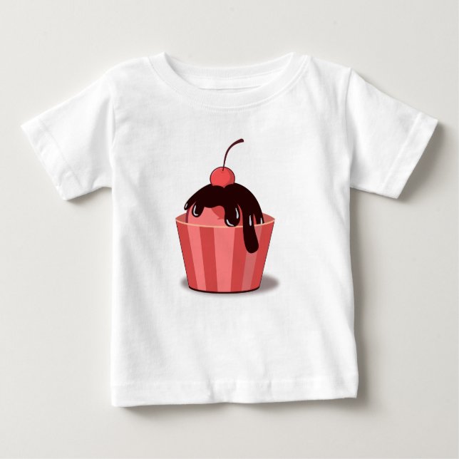 Bebé Camiseta de volantes para niños/as Cherry Fudge Su (Anverso)