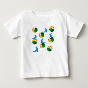 Bebé Camiseta de volantes para niños pequeños con estam