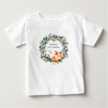 Camiseta de zorrito para el primer Navidad del beb