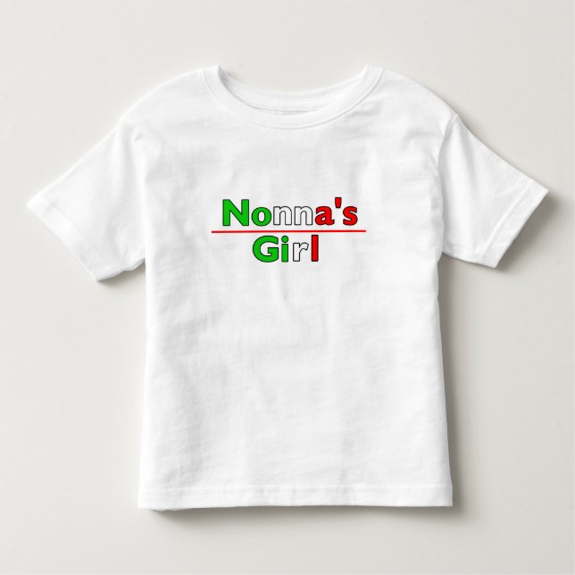 Bebé Camiseta del Chica de Nonna para hacer juego con N (Anverso)