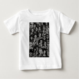 Bebé Camiseta del collage de Halloween del pequeño BW
