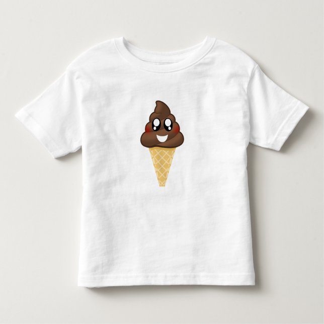 Bebé Camiseta del cono de helado de la emoji del (Anverso)