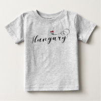 Camiseta del corazón de Hungría, húngara