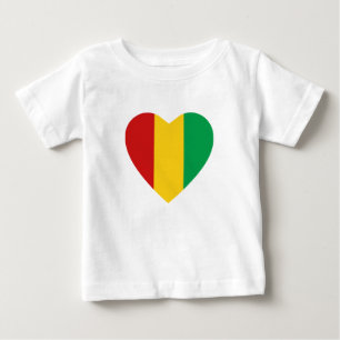 Bebé Camiseta del corazón de la bandera de