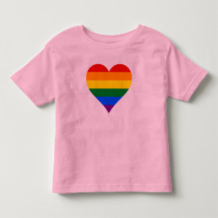 Bebé Camiseta del corazón del orgullo de LGBT