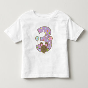 Bebé Camiseta del cumpleaños de la púrpura del ratón