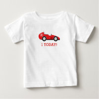 Camiseta del cumpleaños del coche de carreras