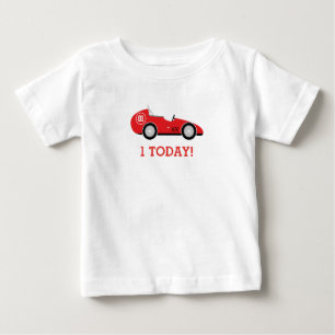 Bebé Camiseta del cumpleaños del coche de carreras