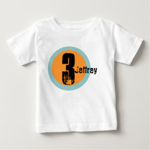 Bebé Camiseta del cumpleaños del nombre y de la edad