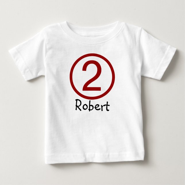 Bebé Camiseta del cumpleaños del personalizable de la (Anverso)