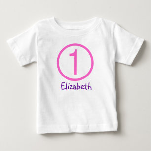 Bebé Camiseta del cumpleaños del personalizable de la
